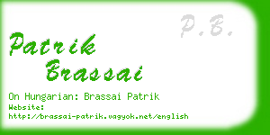 patrik brassai business card